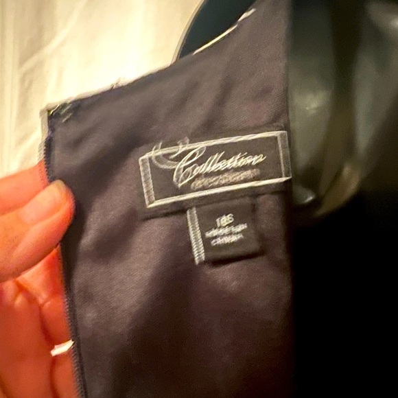 Collections by Dress Barn Womens Sz 16 Blk/Wht Layered Lightweight Summer Dress - Picture 5 of 5